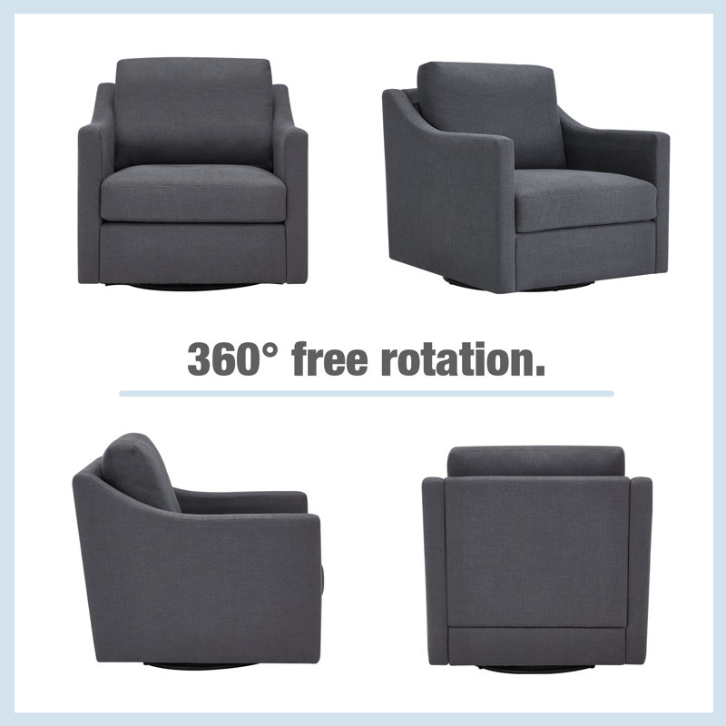 Winston Porter Callisburg Upholstered Swivel Armchair Wayfair